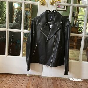 GAP faux leather biker jacket